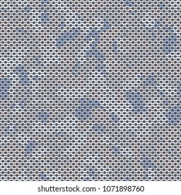 Seamless gray blue pink and white camouflage with canvas mesh military fashion pattern vector