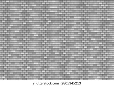 Seamless gray brick wall vector pattern with realistic masonry texture. Repeating industrial surface design ideal for backgrounds, construction themes, architecture and urban graphics projects.
