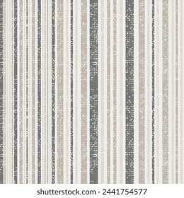 Seamless gray and brown  farmhouse style stripes texture.Woven linen vertical stripe texture background pattern.