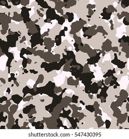 Seamless gray and brown urban camouflage pattern vector