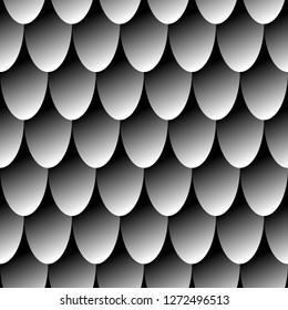 Seamless gray chain mail dragon scales. Dragon scale. Simple background for design. Vector illustration pattern texture