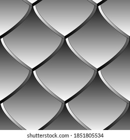Escalas de dragón de correo de cadena gris sin inconvenientes. Escala de dragones. Fondo sencillo para el diseño. Textura de patrón de ilustración de vector
