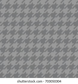 Seamless gray classical retro pixel houndstooth pattern vector