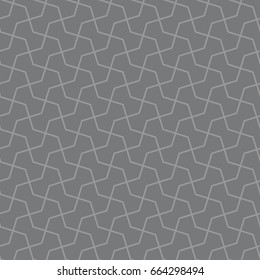 Seamless gray complex tilted outline zigzag pattern vector