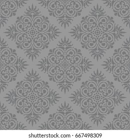 Seamless gray diagonal vintage indian traditional textile pattern vector
