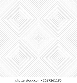 Seamless gray diamond pattern of straight lines for making fabric and wallpaper. Geometric shapes in fashionable retro style for room decoration, trendy notebook cover.