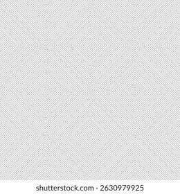 Seamless gray diamond pattern of straight lines for making fabric and wallpaper. Geometric shapes in fashionable retro style for room decoration, trendy notebook cover.
