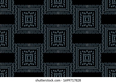 Seamless gray gradient pattern on a black background