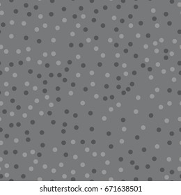 Seamless gray irregular polka dots pattern vector
