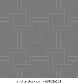 Seamless gray octagonal star tesselation Moroccan pattern vector