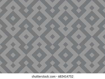 Seamless gray op art geometric diagonal islamic pattern vector