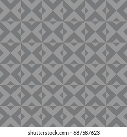 Seamless gray plaid op art squares pattern vector