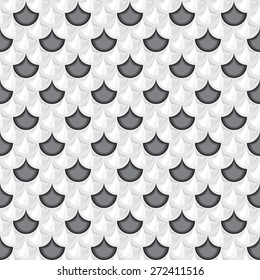 Seamless gray scale river fish scales. Dragon scale. Simple background for design. Vector illustration eps 10