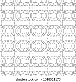 Seamless gray vector pattern in geometric ornamental style