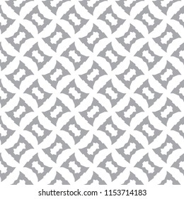 Seamless gray vector pattern in geometric ornamental style