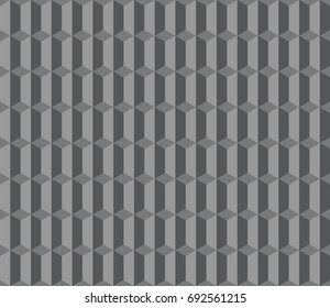 Seamless gray vintage isometric columns pattern vector