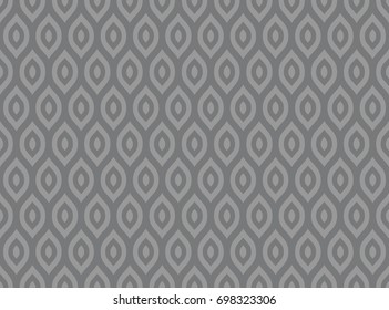 Seamless gray vintage ogee pattern vector
