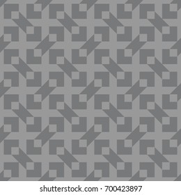 Seamless gray vintage square and grid op art tesselation pattern vector