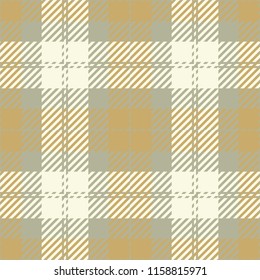 Seamless gray and white classic Scottish check plaid ethnic textile pattern vector