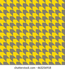 Seamless gray and yellow diagonal op art arrow pattern vector