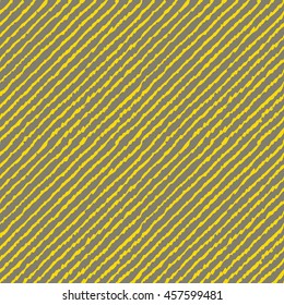 Seamless gray and yellow ikat diagonal lines hand drawn endless textile pattern vector
