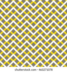 Seamless gray and yellow overlaying zigzag pattern vector