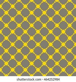 Seamless gray and yellow victorian circular pattern vector