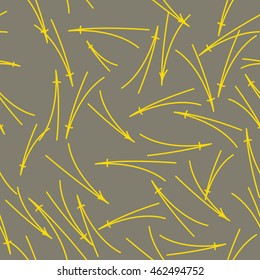 Seamless gray and yellow vintage japanese textile pattern vector