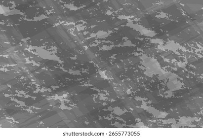Seamless grayscale camouflage texture featuring abstract military style patterns. Perfect for digital backgrounds, tactical design, fabrics, urban wear.