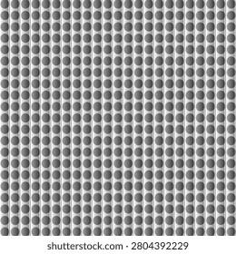 Seamless grayscale metallic 3d sphere pattern texture.