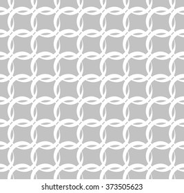 Seamless grayscale pattern with interlcoking circles, rings