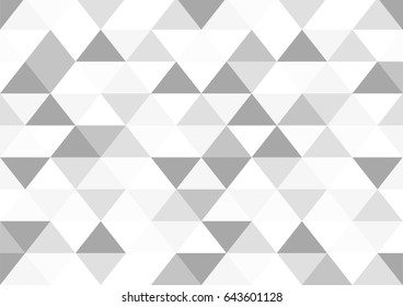 Seamless grayscale triangle pattern textured background in vector format