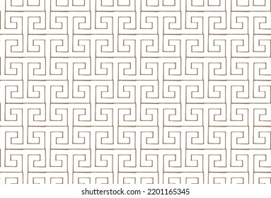 Seamless Greek hand drawn ornament luxury Background Pattern Texture