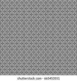 Seamless Greek Key Geometric Pattern Background