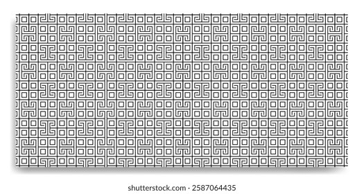 Seamless Greek key maze pattern background. Decorative pattern texture for tile, textiles, and digital art.