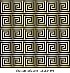 Seamless Greek Key Pattern In Gold