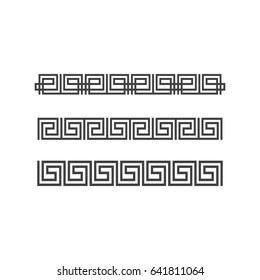 Seamless Greek Pattern Set Stock Vector (Royalty Free) 641811064 ...