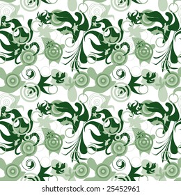 Seamless green abstract background