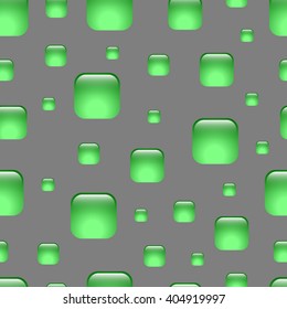 Seamless green abstract geometric pattern. Squares with rounded corners. Background for the web, email, print products, typography.