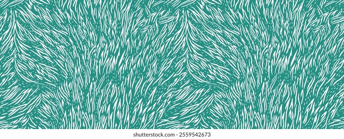 Seamless green abstract pattern resembling animal fur or zebra stripes. Print bi color for textiles, wallpapers, or modern graphic designs. Bold contrast for stylish and artistic projects