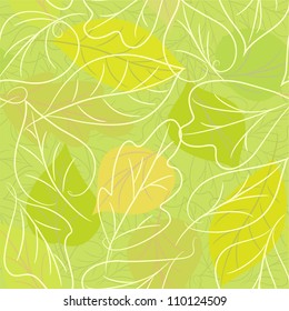 seamless green background from leaves