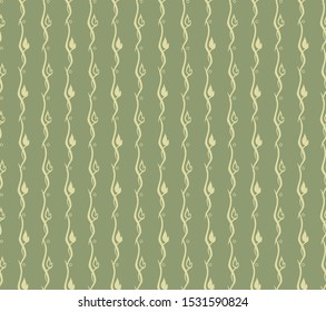 Seamless green background with olive leaves. Vector retro illustration. Ideal for printing on fabric or paper for wallpapers, textile, wrapping. 