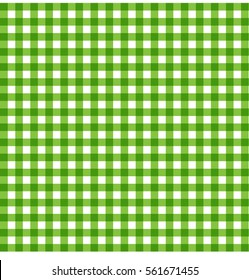 Seamless green background of plaid pattern