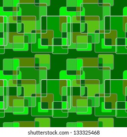 Seamless Green Background with Square Pattern