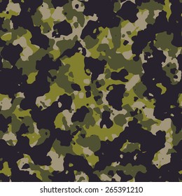 Seamless green and black camouflage pattern vector