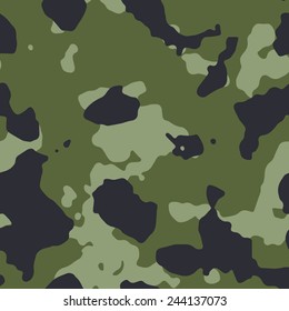 Seamless green camo texture vector