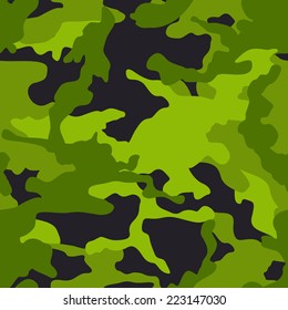 Seamless Green Camouflage Pattern. Seamless Modern Camouflage Pattern. Camo Background Pattern.