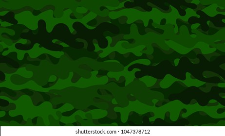 Seamless green camouflage pattern. Repeating military clothing texture.