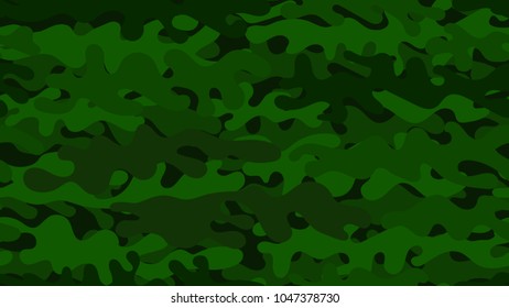 Seamless green camouflage pattern. Repeating military clothing texture.