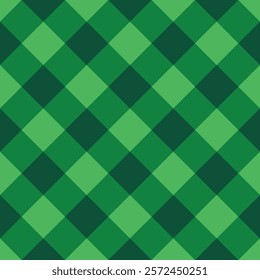 Seamless Green Checkered Pattern Abstract Geometric Background Design